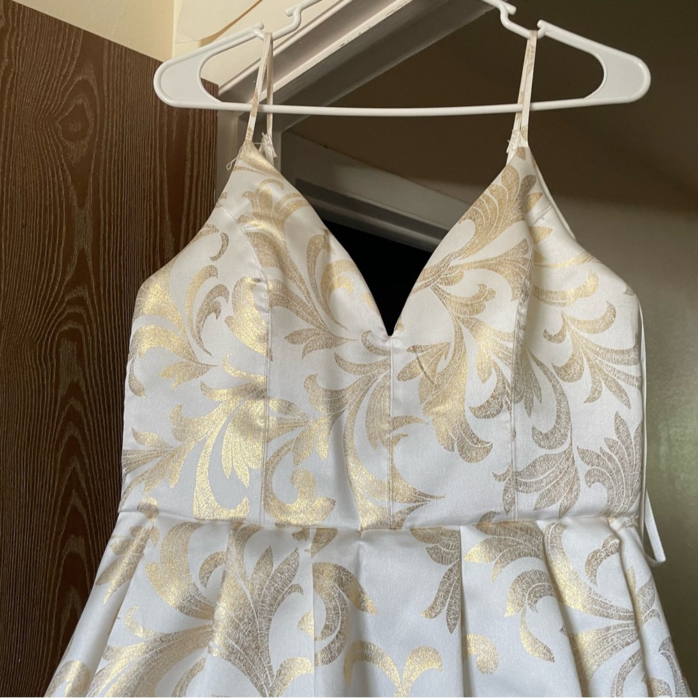 COPY - sequin hearts white and gold dress